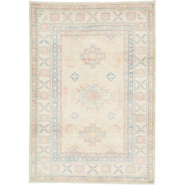Hand Made Rug Kazak Afghanistan 104x148 Ivory P