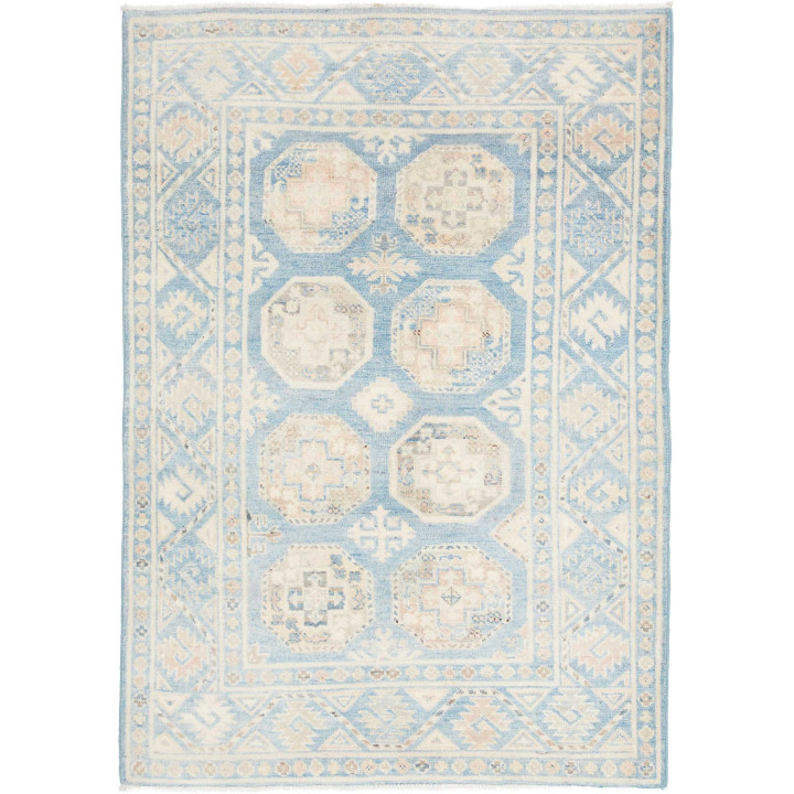 Hand Made Rug Kazak Afghanistan 104x148 Light B