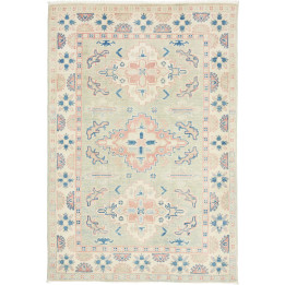 Tappeto Originale Kazak Afghanistan 99x147 Verd