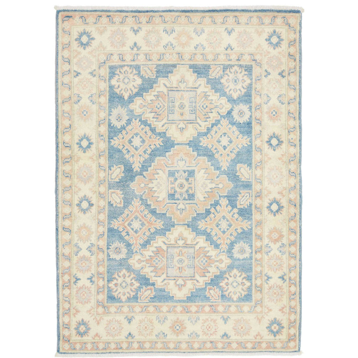 Tappeto Originale Kazak Afghanistan 104x149 Blu