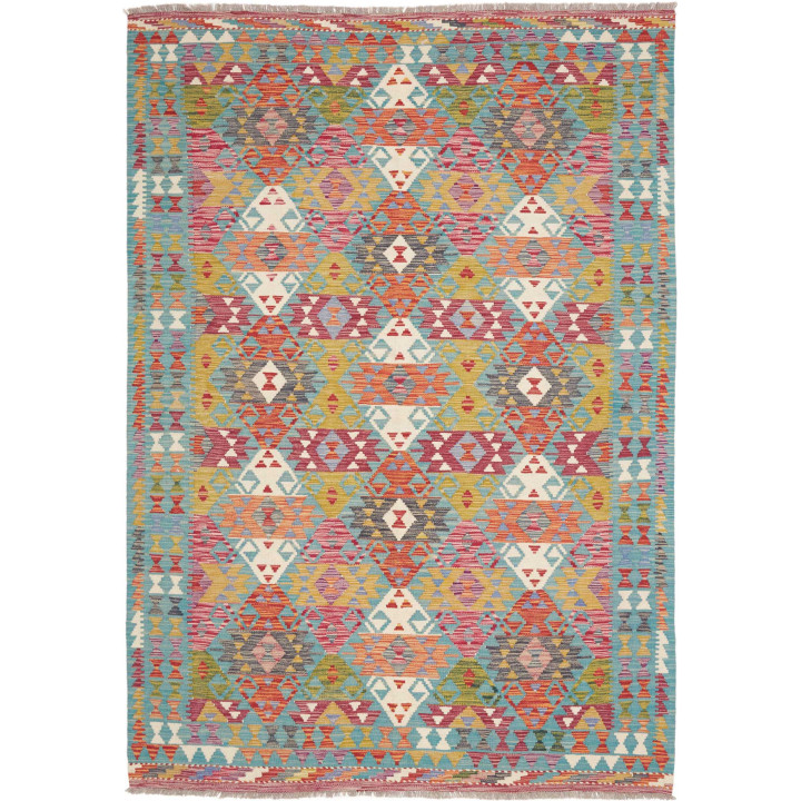 Hand Made Rug Kilim Afghanistan 165x246 Multico