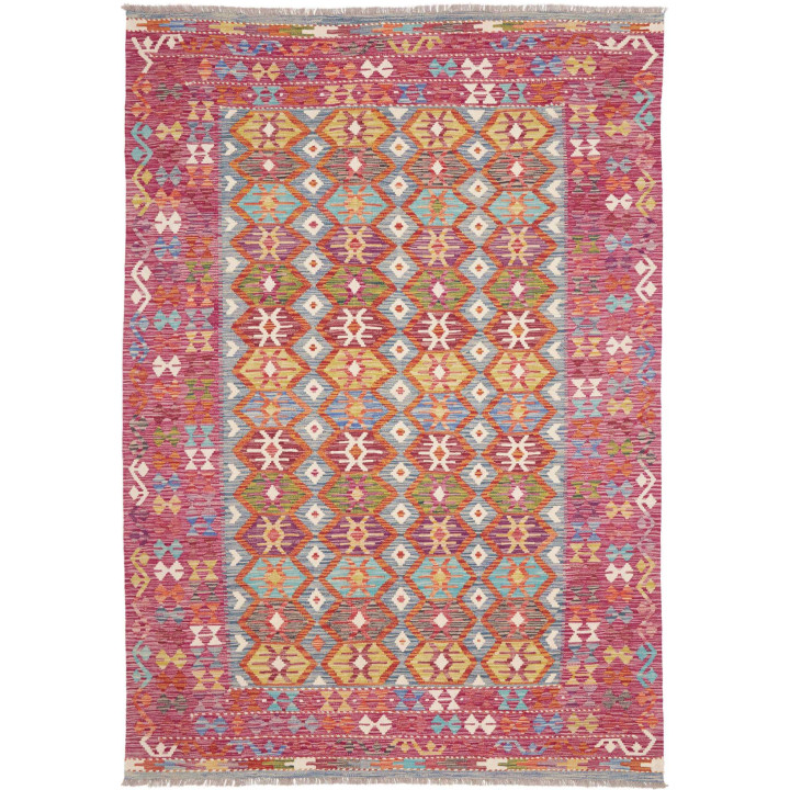 Hand Made Rug Kilim Afghanistan 172x246 Amarant