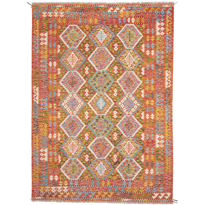 Hand Made Rug Kilim Afghanistan 173x250 Red Mul