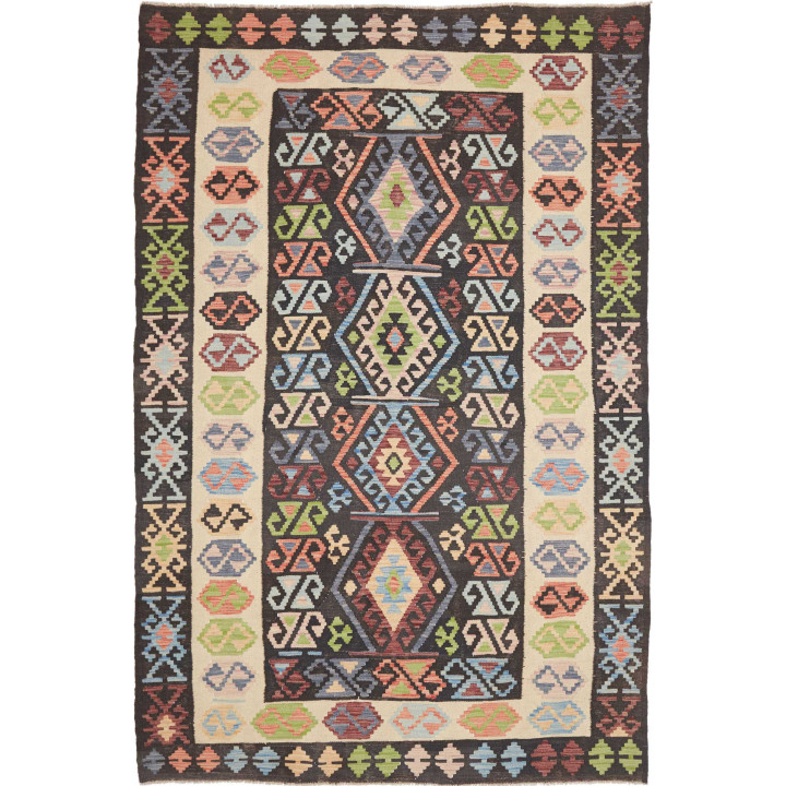 Tappeto Originale Kilim Afghanistan 169x256 Ner