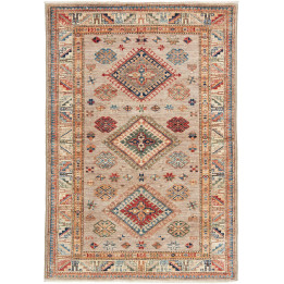 Hand Made Rug Kazak Fine Pakistan 101x148 Beige