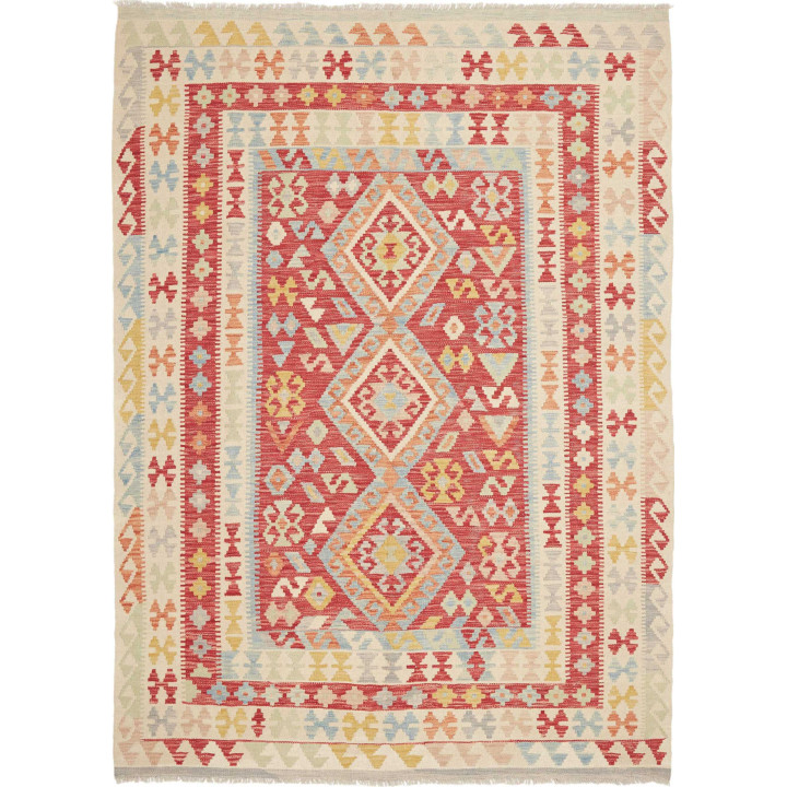 Hand Made Rug Kilim Afghanistan 172x234 Red Bei