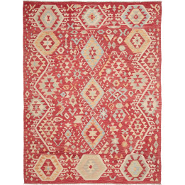Hand Made Rug Kilim Afghanistan 191x251 Red Bei