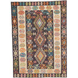 Tappeto Originale Kilim Afghanistan 175x242 Ner
