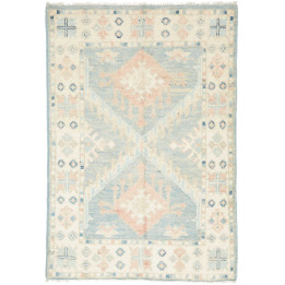 Hand Made Rug Kazak Afghanistan 63x92 Light Blu