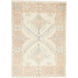 Hand Made Rug Kazak Afghanistan 65x88 Ivory Dus