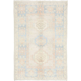 Hand Made Rug Kazak Afghanistan 62x91 Light Blu