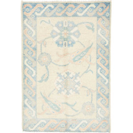 Hand Made Rug Kazak Afghanistan 63x91 Ivory Lig