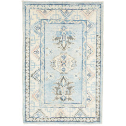 Hand Made Rug Kazak Afghanistan 60x90 Blue Ivor