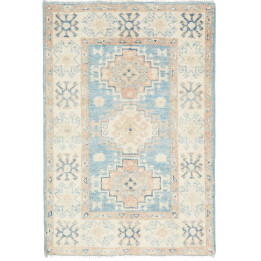 Hand Made Rug Kazak Afghanistan 59x87 Light Blu