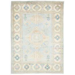 Hand Made Rug Kazak Afghanistan 86x119 Light Bl