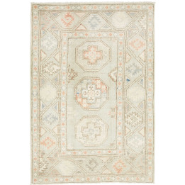 Hand Made Rug Kazak Afghanistan 84x121 Light Gr