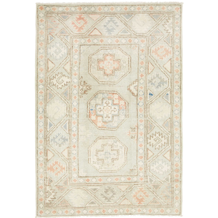 Hand Made Rug Kazak Afghanistan 84x121 Light Gr