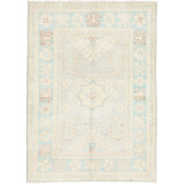 Hand Made Rug Kazak Afghanistan 66x92 Light Blu