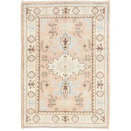 Hand Made Rug Kazak Afghanistan 62x89 Powder Pi