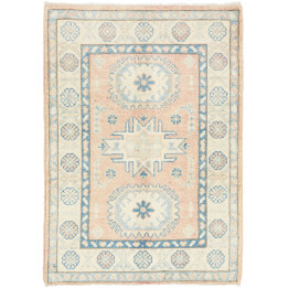 Hand Made Rug Kazak Afghanistan 66x92 Powder Pi