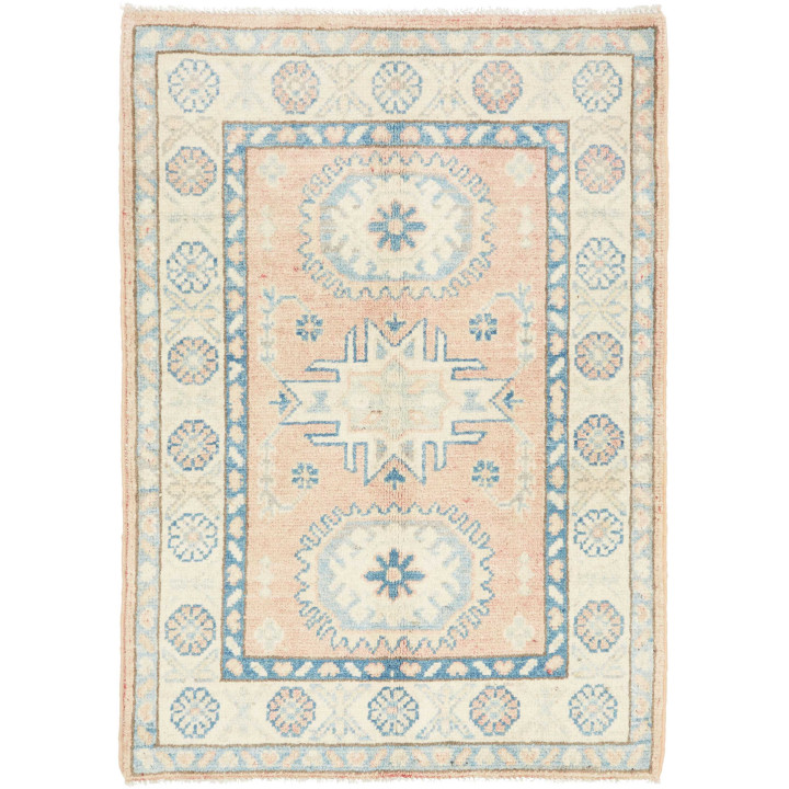 Hand Made Rug Kazak Afghanistan 66x92 Powder Pi