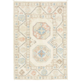 Hand Made Rug Kazak Afghanistan 63x90 Ivory Lig