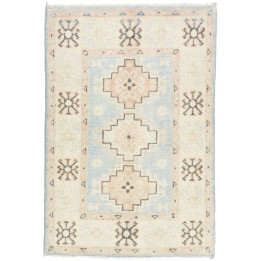 Hand Made Rug Kazak Afghanistan 65x94 Ivory Lig