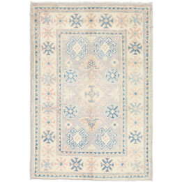 Hand Made Rug Kazak Afghanistan 63x92 Grey Beig