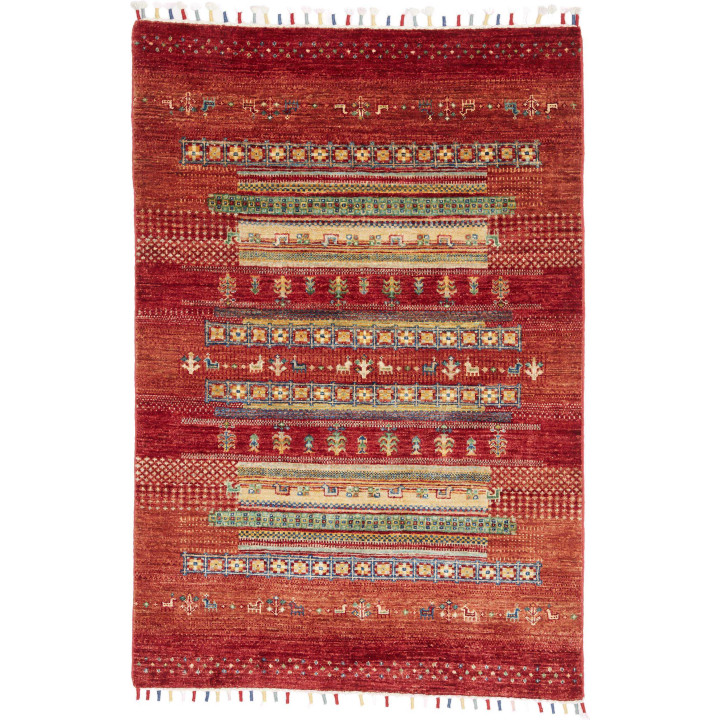 Hand Made Rug Gabbeh Nova Pakistan 99x150 Brick