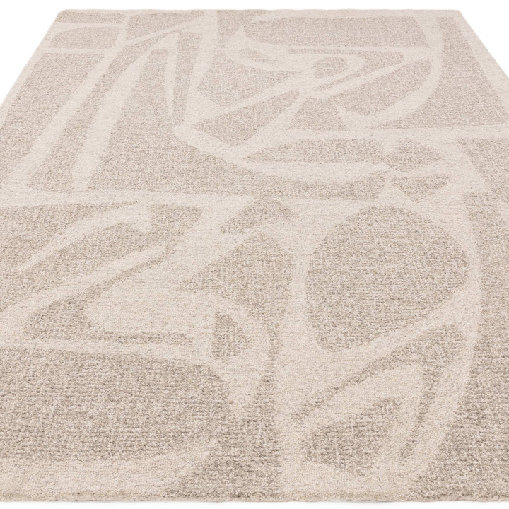 Rug Loxley abstract beige and taupe 200x290 cm