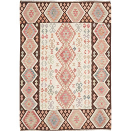 Hand Made Rug Kilim Afghanistan 170x242 Ivory D