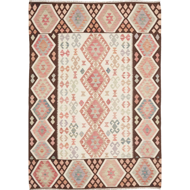 Hand Made Rug Kilim Afghanistan 170x242 Ivory D
