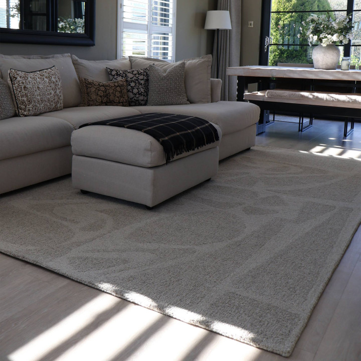 Rug Loxley abstract beige and taupe 200x290 cm