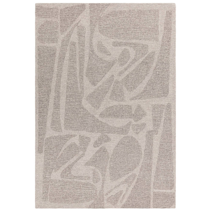 Tappeto Loxley astratto grigio e tortora 120x170