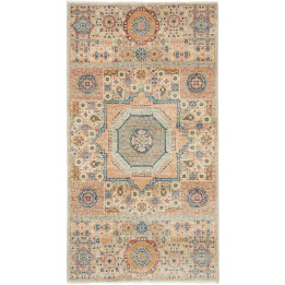 Hand Made Rug Kairo Pakistan 81x146 Rust Beige