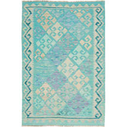 Hand Made Rug Kilim Afghanistan 100x147 Turquoi