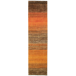 Hand Made Rug Cromopura Pakistan 77x298 Orange