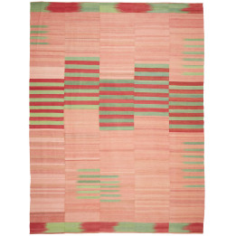 Hand Made Rug Modern Kilim Persia 268x352 Pink