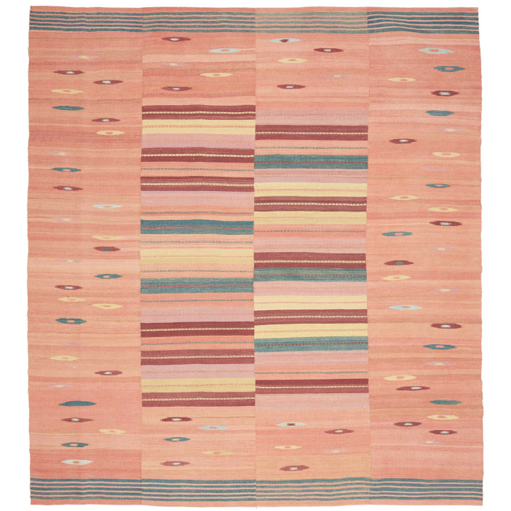 Hand Made Rug Modern Kilim Persia 218x239 Peach