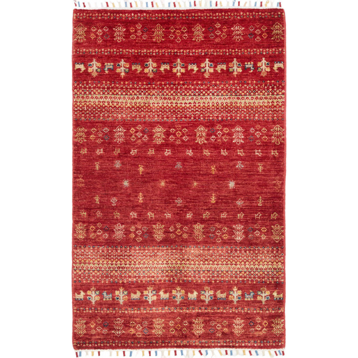 Hand Made Rug Gabbeh Nova Pakistan 83x128 Red B
