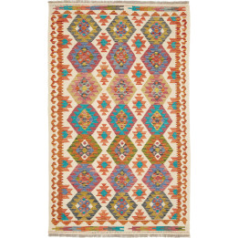 Hand Made Rug Kilim Afghanistan 120x196 Ivory M