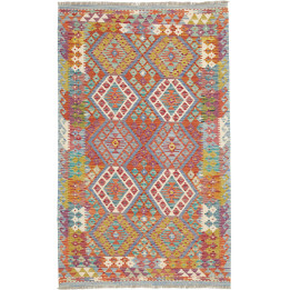 Hand Made Rug Kilim Afghanistan 124x204 Multico