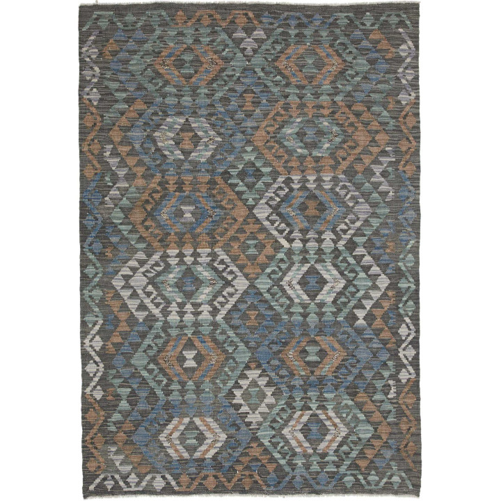 Hand Made Rug Kilim Afghanistan 128x185 Dark Gr