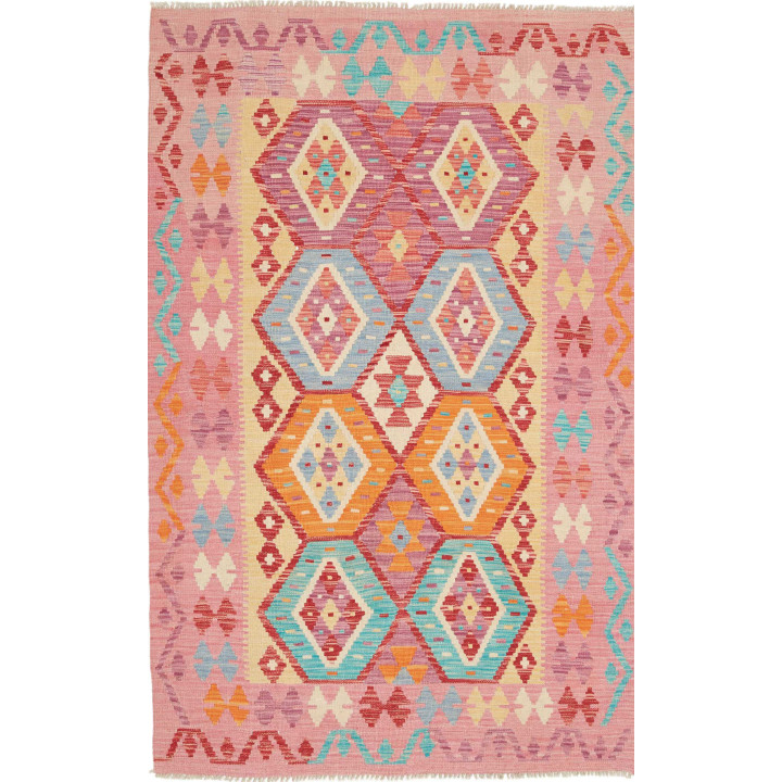 Hand Made Rug Kilim Afghanistan 123x193 Pink Li