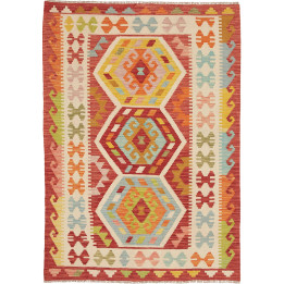 Hand Made Rug Kilim Afghanistan 123x174 Red Mul