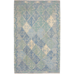 Tappeto Originale Kilim Afghanistan 127x199 Blu