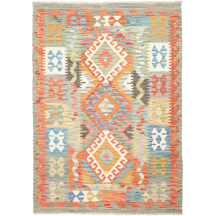 Hand Made Rug Kilim Afghanistan 124x175 Orange