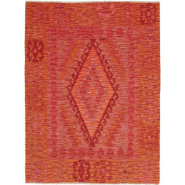 Hand Made Rug Kilim Afghanistan 130x174 Red Ora