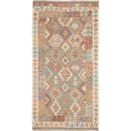Hand Made Rug Kilim Afghanistan 103x199 Beige I