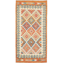 Hand Made Rug Kilim Afghanistan 100x197 Orange